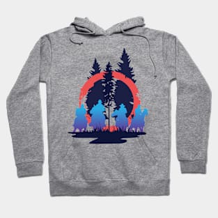 Cowboys Riding at night Design Hoodie